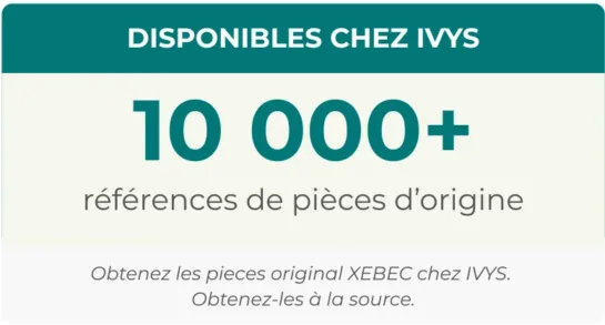 one-panel infographic IVYS OEM parts inventory. The panel highlights more than 10,000 available OEM part references.